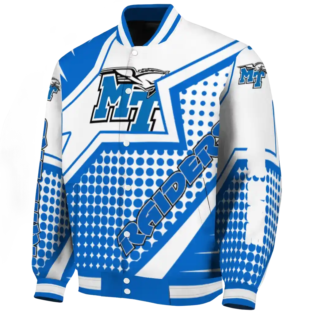 personalized middle tennessee blue raiders star burst blue varsity jacket best selling.webp personalized middle tennessee blue raiders star burst blue varsity jacket best selling.webp