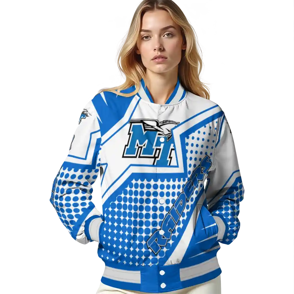 personalized middle tennessee blue raiders star burst blue varsity jacket latest model.webp personalized middle tennessee blue raiders star burst blue varsity jacket latest model.webp