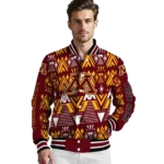 personalized minnesota golden gophers pyramid shapes maroon varsity jacket best selling.webp