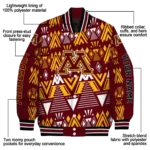 personalized minnesota golden gophers pyramid shapes maroon varsity jacket best selling.webp