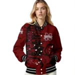 personalized-mississippi-state-bulldogs-hexagon-cluster-maroon-black-varsity-jacket-best-selling.webp