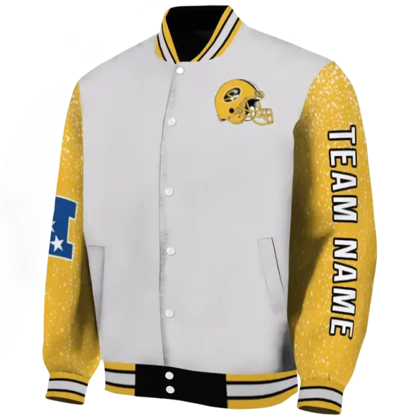 personalized missouri tigers speckled arms black gray varsity jacket best selling