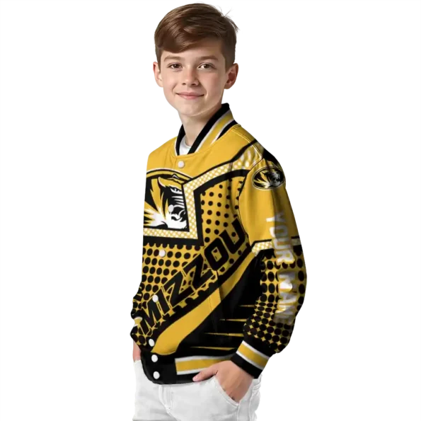 personalized missouri tigers star burst black varsity jacket trendy.webp