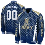 personalized-navy-midshipmen-hexagon-grid-blue-varsity-jacket-best-selling.webp