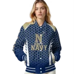 personalized-navy-midshipmen-hexagon-grid-blue-varsity-jacket-best-selling.webp