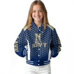 personalized-navy-midshipmen-hexagon-grid-blue-varsity-jacket-best-selling.webp