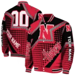 personalized-nebraska-cornhuskers-star-burst-red-varsity-jacket-best-selling.webp