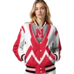 personalized-nebraska-cornhuskers-v-stripes-red-white-varsity-jacket-best-selling.webp