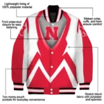 personalized-nebraska-cornhuskers-v-stripes-red-white-varsity-jacket-best-selling.webp