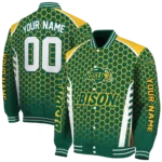 personalized-north-dakota-state-bison-hexagon-grid-green-varsity-jacket-best-selling.webp