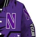 personalized-northwestern-wildcats-hexagon-cluster-purple-black-varsity-jacket-best-selling.webp