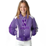personalized-northwestern-wildcats-hexagon-grid-purple-varsity-jacket-best-selling.webp
