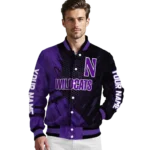 personalized-northwestern-wildcats-hexagon-mesh-purple-black-varsity-jacket-best-selling.webp