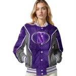 personalized-northwestern-wildcats-power-plate-purple-varsity-jacket-best-selling.webp