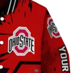 personalized-ohio-state-buckeyes-hexagon-cluster-scarlet-black-varsity-jacket-best-selling.webp