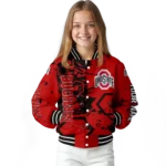 personalized-ohio-state-buckeyes-hexagon-cluster-scarlet-black-varsity-jacket-best-selling.webp