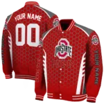 personalized-ohio-state-buckeyes-hexagon-grid-scarlet-varsity-jacket-best-selling.webp