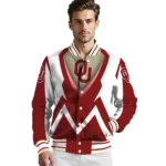 personalized-oklahoma-sooners-v-stripes-crimson-white-varsity-jacket-best-selling.webp