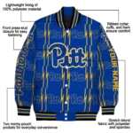 personalized-pittsburgh-panthers-bolt-stripe-royal-blue-varsity-jacket-best-selling.webp
