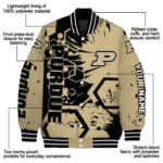 personalized-purdue-boilermakers-hexagon-cluster-gold-black-varsity-jacket-best-selling.webp