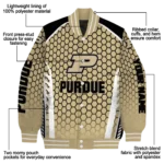 personalized-purdue-boilermakers-hexagon-grid-gold-varsity-jacket-best-selling.webp
