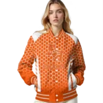 personalized-sam-houston-bearkats-hexagon-grid-orange-varsity-jacket-best-selling.webp