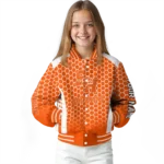 personalized-sam-houston-bearkats-hexagon-grid-orange-varsity-jacket-best-selling.webp
