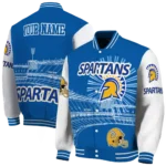 personalized-san-jose-state-spartans-ferris-arena-blue-white-varsity-jacket-best-selling.webp