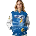 personalized-san-jose-state-spartans-ferris-arena-blue-white-varsity-jacket-best-selling.webp