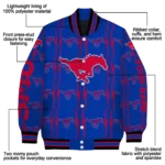 personalized-smu-mustangs-bolt-stripe-blue-varsity-jacket-best-selling.webp