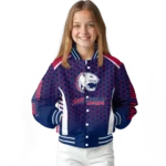 personalized-south-alabama-jaguars-hexagon-grid-blue-varsity-jacket-best-selling.webp