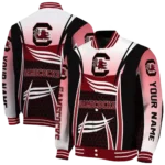 personalized-south-carolina-gamecocks-mesh-effect-garnet-black-varsity-jacket-best-selling.webp