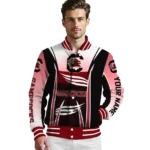 personalized-south-carolina-gamecocks-mesh-effect-garnet-black-varsity-jacket-best-selling.webp