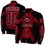 personalized-south-carolina-gamecocks-spider-mark-garnet-black-varsity-jacket-best-selling.webp