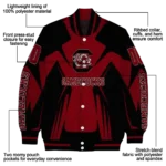 personalized-south-carolina-gamecocks-spider-mark-garnet-black-varsity-jacket-best-selling.webp