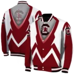 personalized-south-carolina-gamecocks-v-stripes-garnet-white-varsity-jacket-best-selling.webp