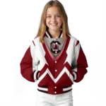personalized-south-carolina-gamecocks-v-stripes-garnet-white-varsity-jacket-best-selling.webp