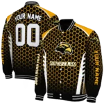 personalized-southern-miss-golden-eagles-hexagon-grid-black-varsity-jacket-best-selling.webp