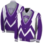 personalized-tcu-horned-frogs-v-stripes-purple-white-varsity-jacket-best-selling.webp