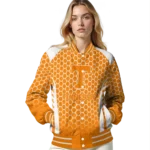 personalized-tennessee-volunteers-hexagon-grid-orange-varsity-jacket-best-selling.webp