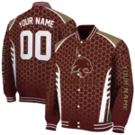 personalized-texas-state-bobcats-hexagon-grid-maroon-varsity-jacket-best-selling.webp