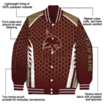 personalized-texas-state-bobcats-hexagon-grid-maroon-varsity-jacket-best-selling.webp