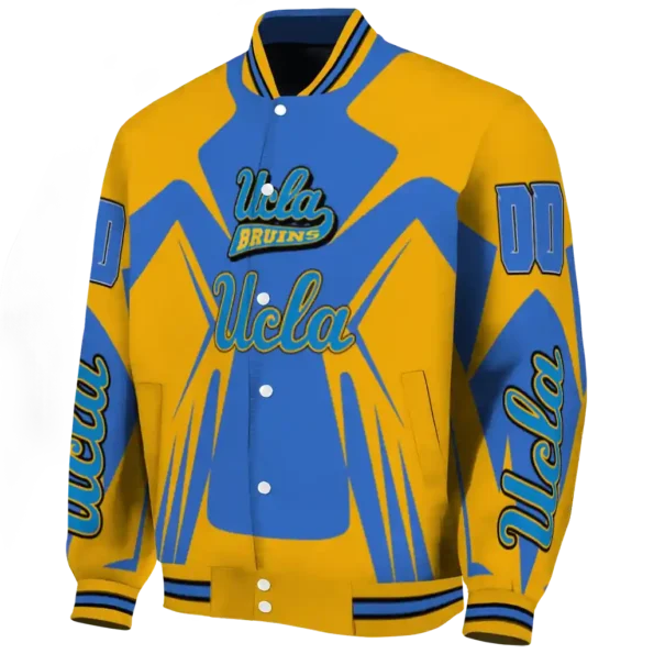 personalized ucla bruins spider mark blue gold varsity jacket best selling