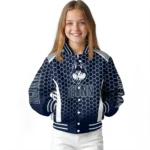 personalized-uconn-huskies-hexagon-grid-blue-varsity-jacket-best-selling.webp