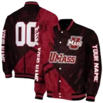 personalized-umass-minutemen-hexagon-mesh-red-black-varsity-jacket-best-selling.webp