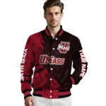 personalized-umass-minutemen-hexagon-mesh-red-black-varsity-jacket-best-selling.webp