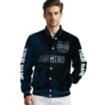 personalized-utah-state-aggies-hexagon-mesh-navy-black-varsity-jacket-best-selling.webp