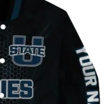 personalized-utah-state-aggies-hexagon-mesh-navy-black-varsity-jacket-best-selling.webp