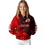 personalized-utah-utes-hexagon-mesh-red-black-varsity-jacket-best-selling.webp