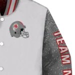 personalized-utah-utes-speckled-arms-red-gray-varsity-jacket-best-selling.webp